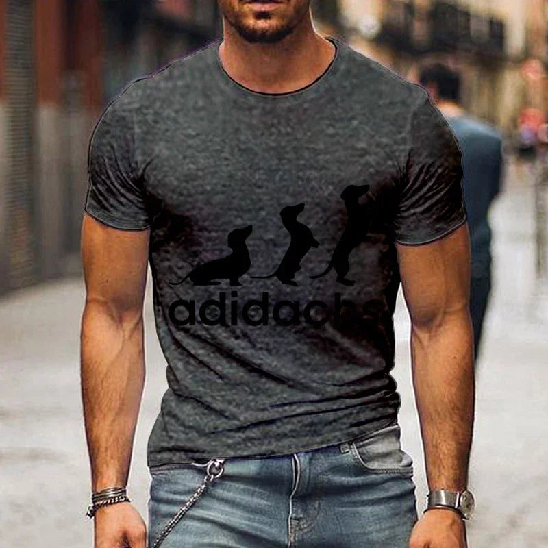 Dachshund Dog Lover T-Shirt – Unisex Graphic Tee for Men & Women | Harajuku Style Casual Oversized Shirt (M–5XL)