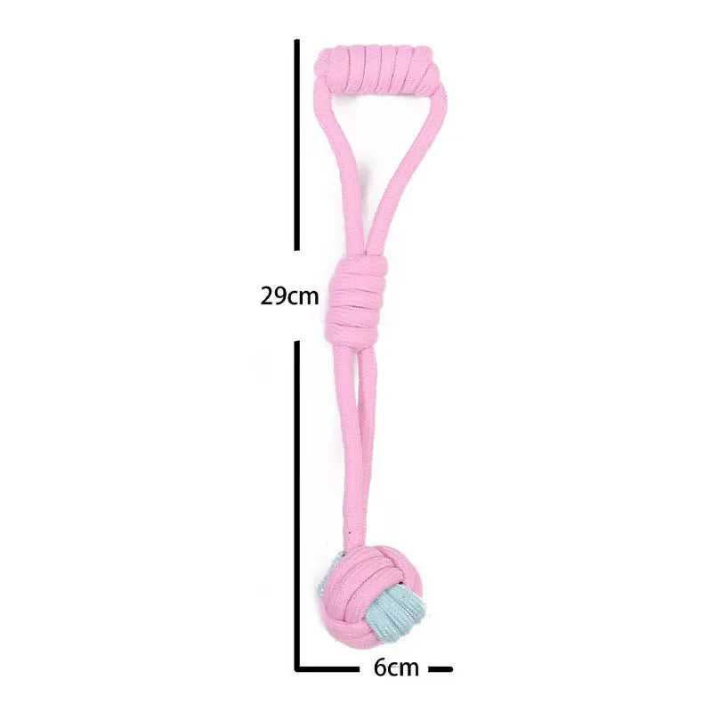 Chew Toy for Small Dogs – Cotton Rope Molar Ball | Dog Training & Teething Toy | Pet Accessories for Teeth Cleaning, Chewing & Play