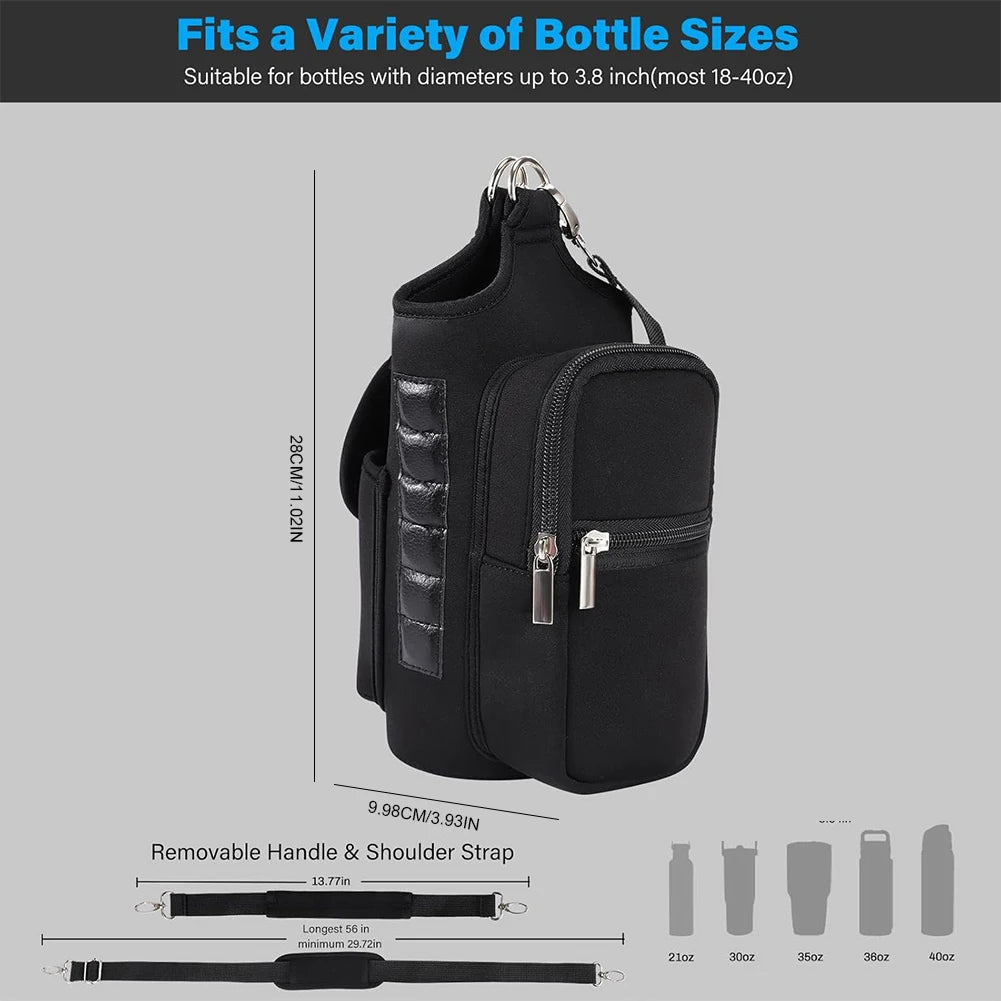 Magnetic Water Bottle Sling Bag – Crossbody Carrier with Phone Holder for Men & Women