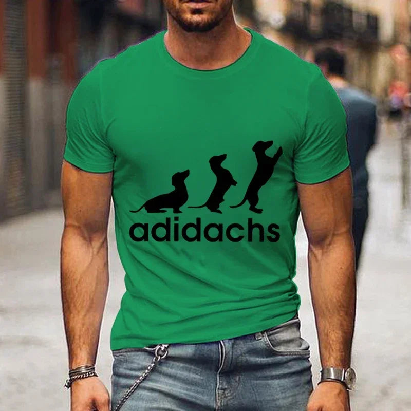 Dachshund Dog Lover T-Shirt – Unisex Graphic Tee for Men & Women | Harajuku Style Casual Oversized Shirt (M–5XL)