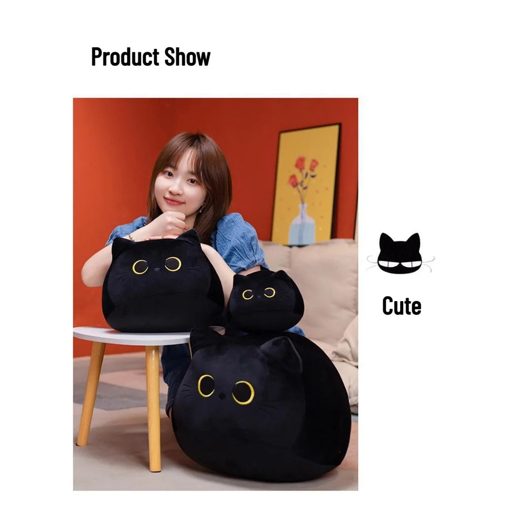 Black Cat Plush Toy – Soft Stuffed Animal Doll