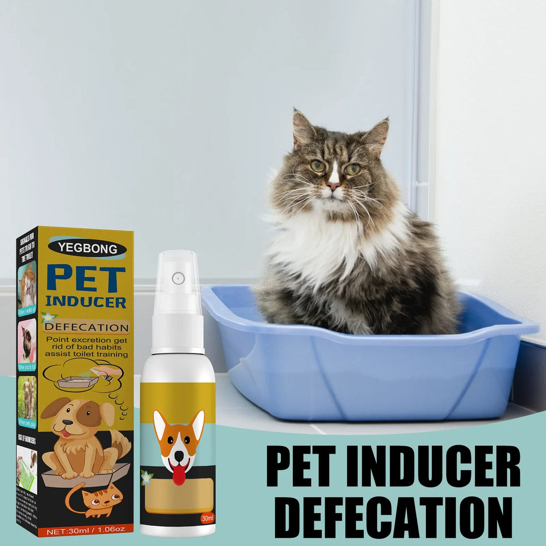 Pet Potty Training Spray for Dogs & Cats – 30ml Toilet Training Aid for Puppies, Kittens, Indoor & Outdoor Use – Urine & Poop Location Attractant – Defecation Inducer