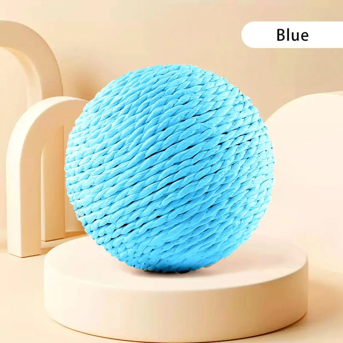 Sisal Cat Scratching Ball – Rotating Sound Toy for Indoor Play & Claw Training