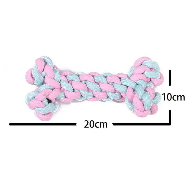 Chew Toy for Small Dogs – Cotton Rope Molar Ball | Dog Training & Teething Toy | Pet Accessories for Teeth Cleaning, Chewing & Play