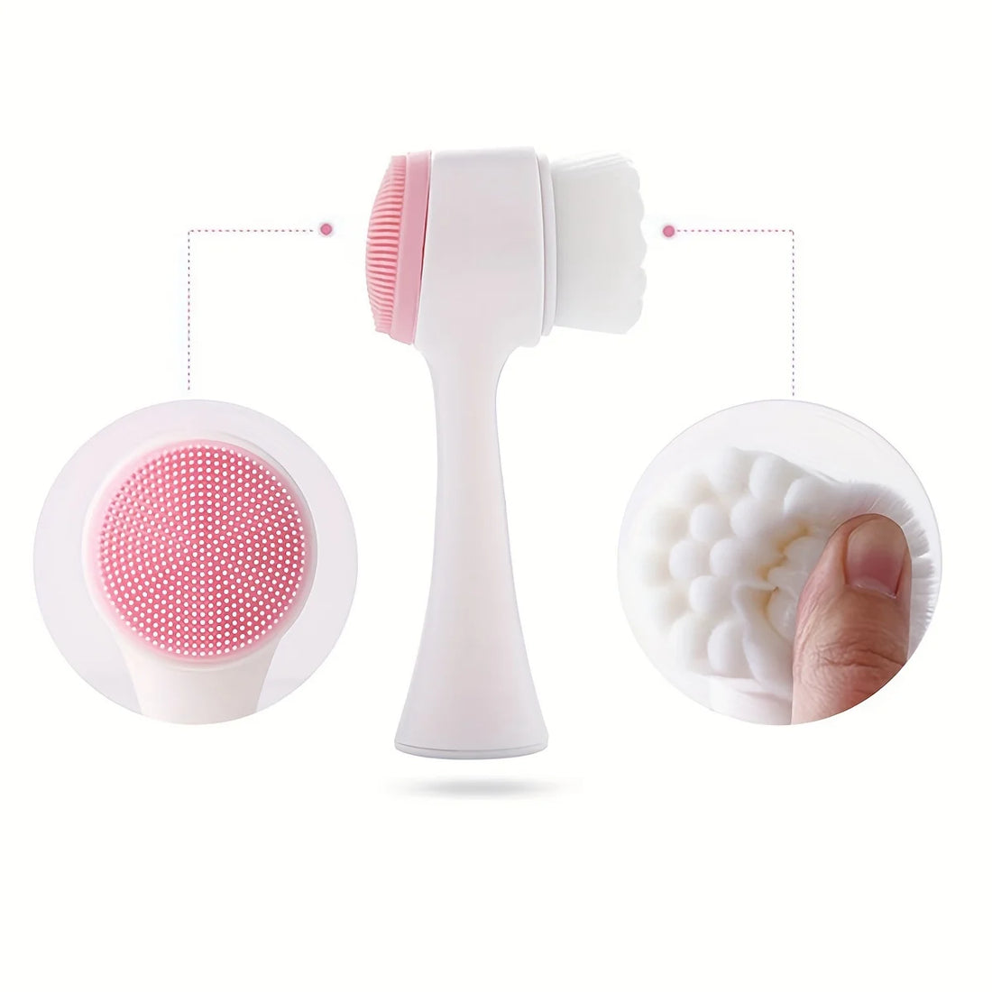 1pc Silicone Pet Paw Cleaner & Massage Brush – Dual-Sided Dog Grooming Tool for Paw Washing, Mud Removal & Coat Massage (Pink)