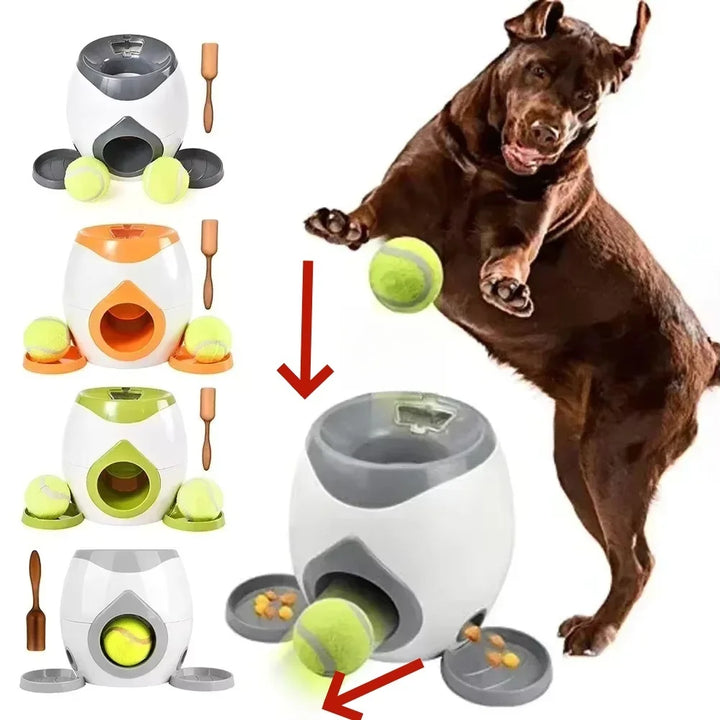 Interactive Tennis Ball Dog Feeder – Fun Reward Game & Snack Dispenser | Training Tool for Dogs & Cats