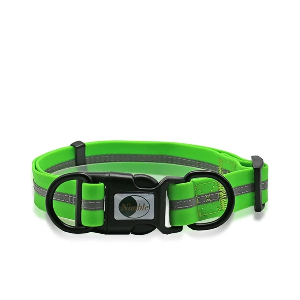 Waterproof Reflective Dog Collar – Adjustable, Anti-Odor, Durable Flex-Poly Design for Active Dogs