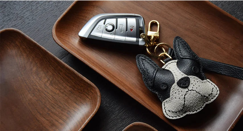 Leather Doggy Keychain Charm – Cute Puppy Dog Lover Gift | Doggie Bag Charm & Accessory for Pet Parents