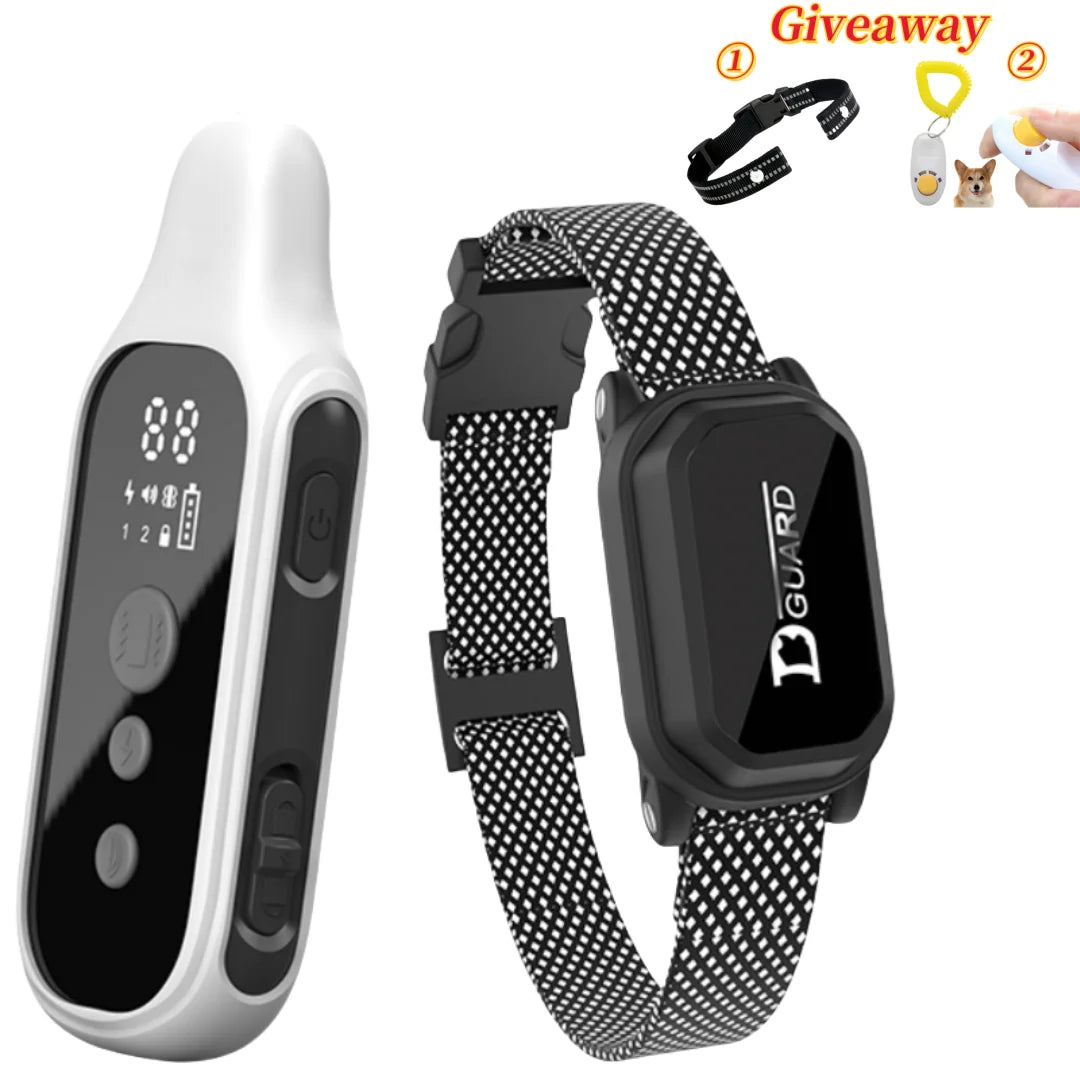 800m Waterproof Dog Training Collar with Remote – Rechargeable Electric Shock, Vibration & Beep Modes – LCD Display, Adjustable Nylon Strap for Small, Medium, and Large Dogs