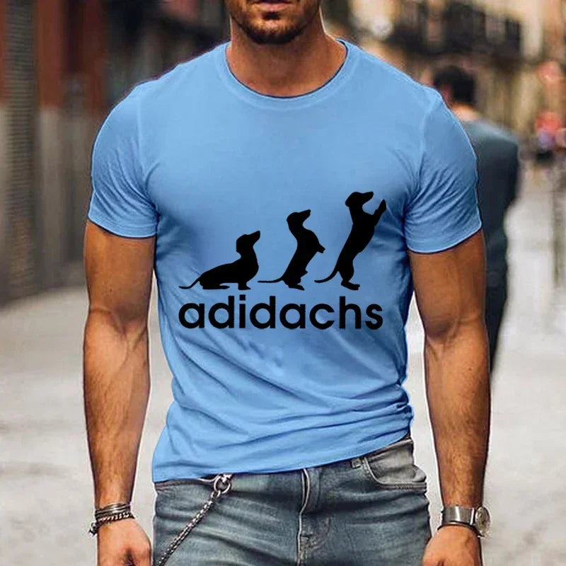 Dachshund Dog Lover T-Shirt – Unisex Graphic Tee for Men & Women | Harajuku Style Casual Oversized Shirt (M–5XL)