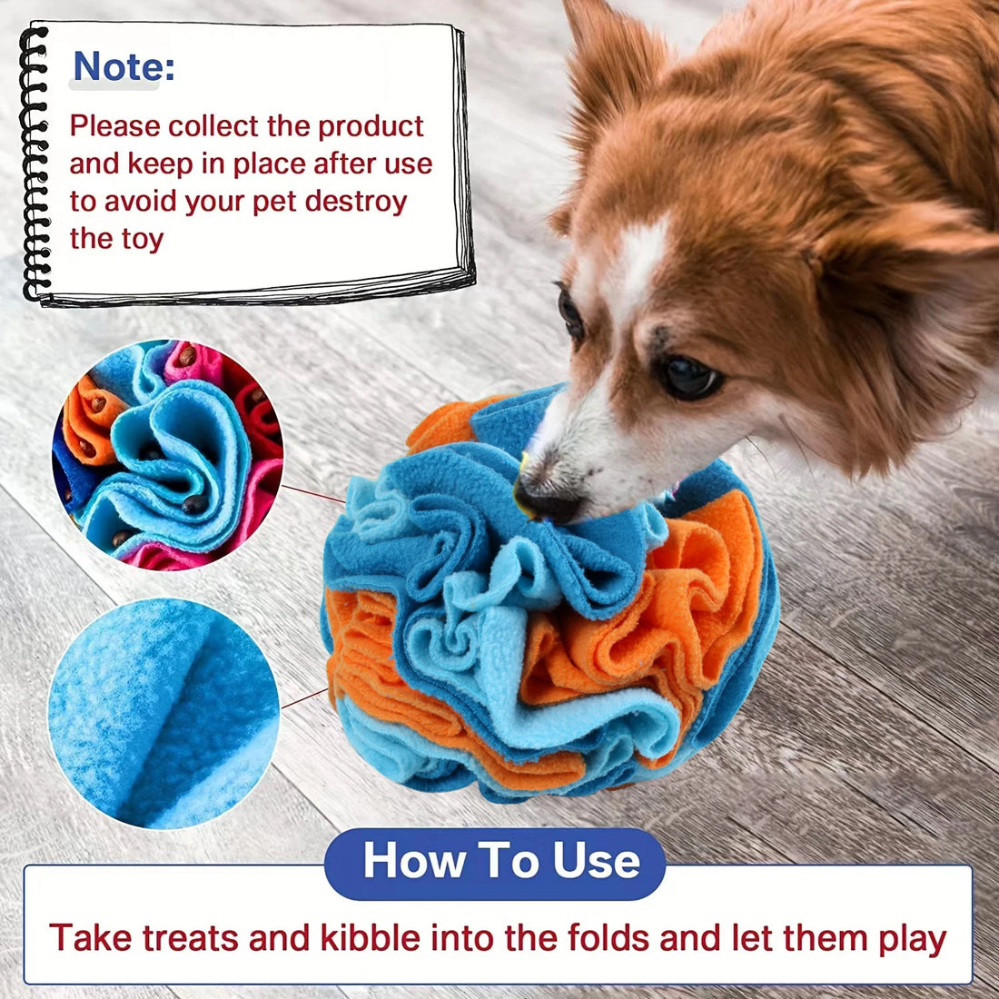 Interactive Dog Snuffle Ball – Treat Puzzle Toy for Large Dogs | Encourages Natural Foraging & Slow Feeding