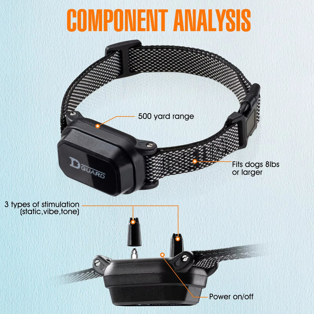 800m Waterproof Dog Training Collar with Remote – Rechargeable Electric Shock, Vibration & Beep Modes – LCD Display, Adjustable Nylon Strap for Small, Medium, and Large Dogs