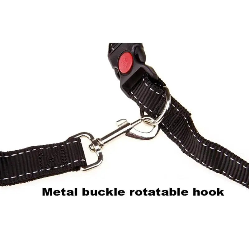 Hands-Free Dog Leash with Adjustable Waist Belt – Nylon Running & Walking Leash Set
