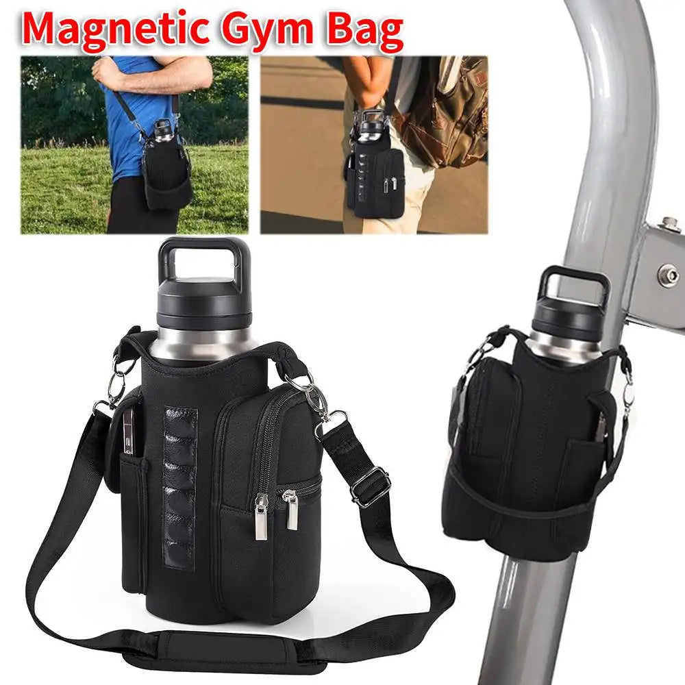 Magnetic Water Bottle Sling Bag – Crossbody Carrier with Phone Holder for Men & Women