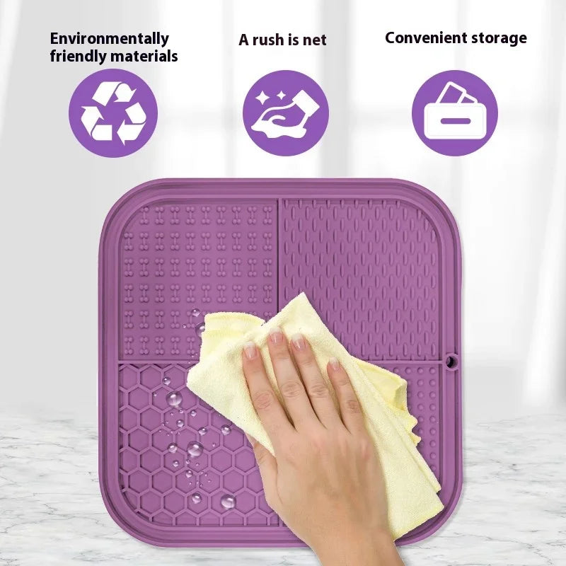 Pet Licking Mat – Anti-Choking Slow Feeder Plate for Dogs & Cats | Yogurt & Wet Food Treat Mat