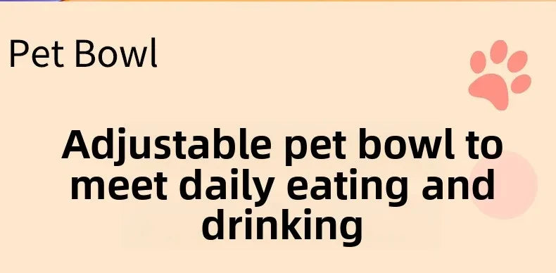 Adjustable Height Double Pet Bowls – Foldable Slow Feeder with Suction Cup Base for Cats & Dogs | 3 Heights, Food & Water Dish (Pink/Red)