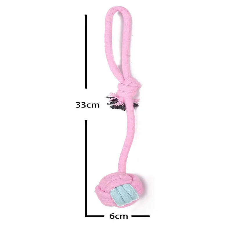 Chew Toy for Small Dogs – Cotton Rope Molar Ball | Dog Training & Teething Toy | Pet Accessories for Teeth Cleaning, Chewing & Play