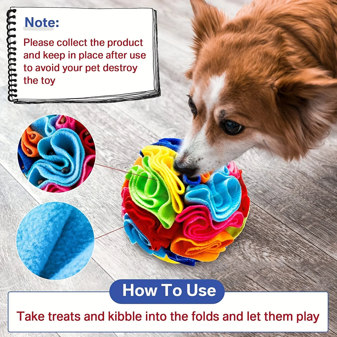 Interactive Dog Snuffle Ball – Treat Puzzle Toy for Large Dogs | Encourages Natural Foraging & Slow Feeding