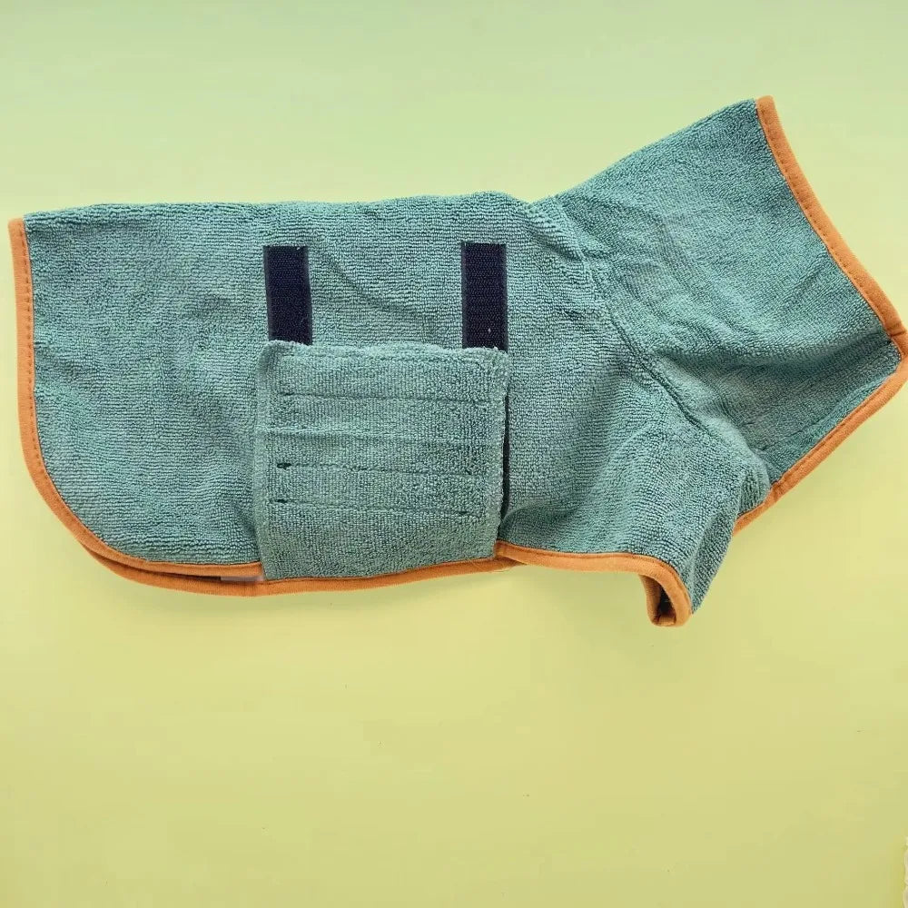 Absorbent Dog Bathrobe – Quick-Drying Pet Towel Wrap for Full-Body Drying