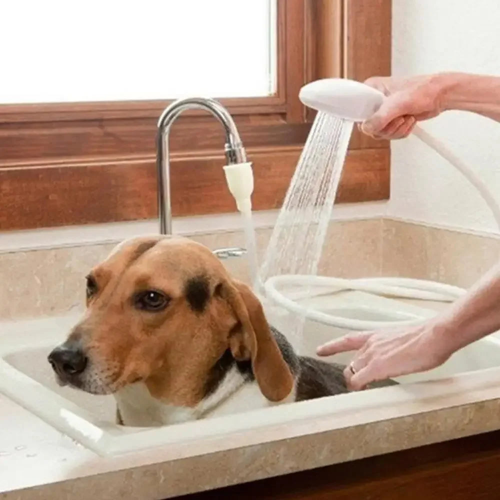 Portable Handheld Pet Shower Head – Tub Faucet Attachment Hose for Dogs, Cats & People (127.4cm)