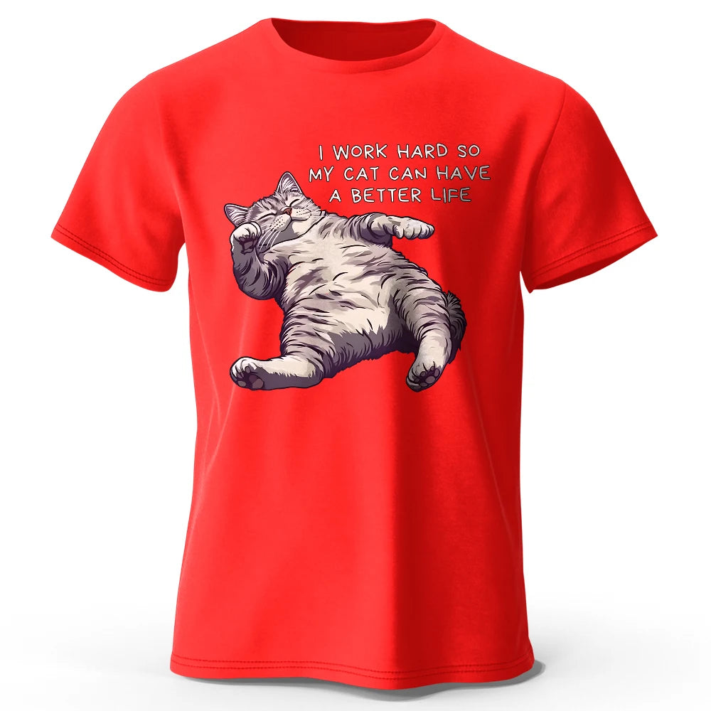 Kawaii Cat Lover T-Shirt – Soft Cotton Unisex Tee with Cute Anime-Inspired Design