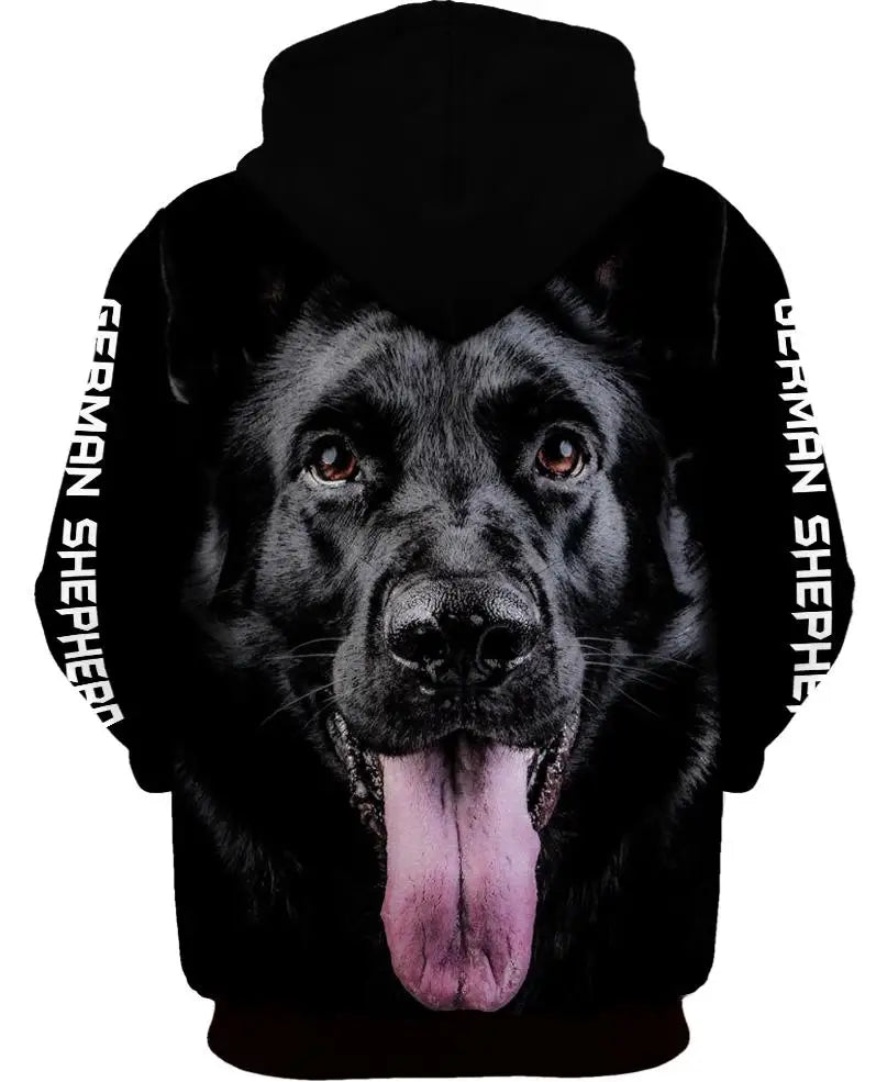 Love Dog German Shepherd 3D Printed Zipper Hoodie – Unisex Casual Streetwear Tracksuit | For Men & Women