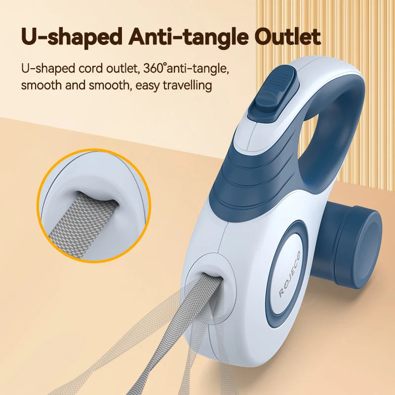 ROJECO Automatic Retractable Dog Leash 10ft/16ft Extendable