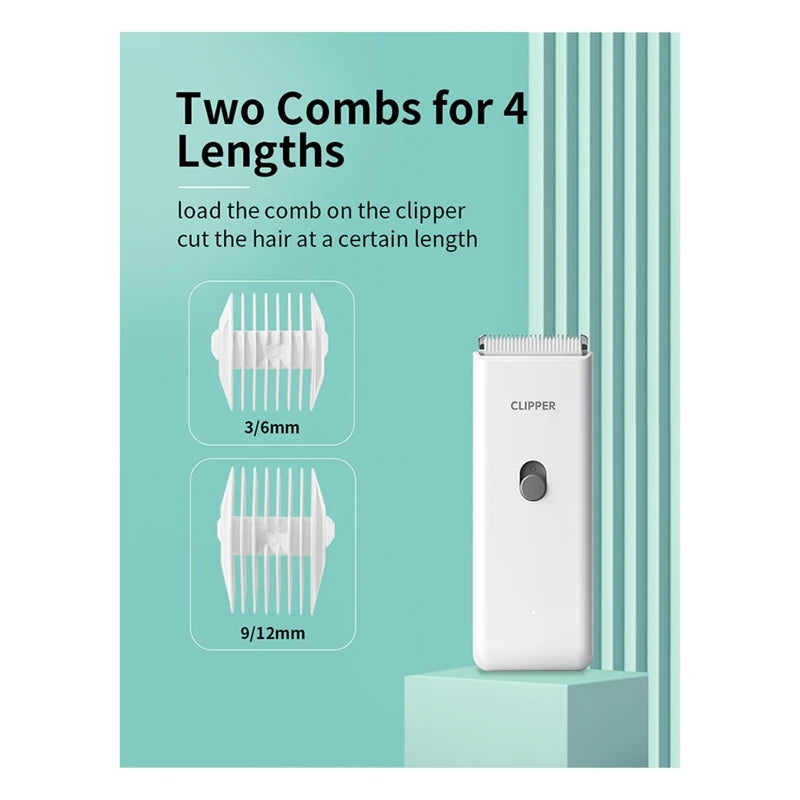 Waterproof Electric Pet Hair Clippers – Low Noise USB Rechargeable Grooming Trimmer for Kittens & Puppies