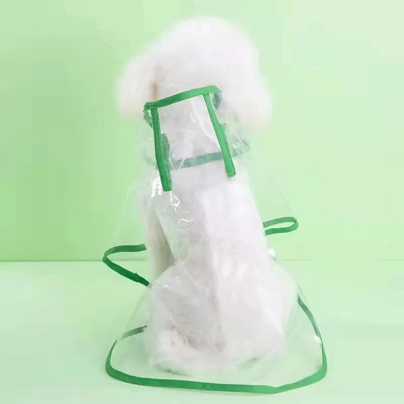 Transparent Hooded Dog Raincoat – Lightweight Waterproof Puppy Rain Poncho