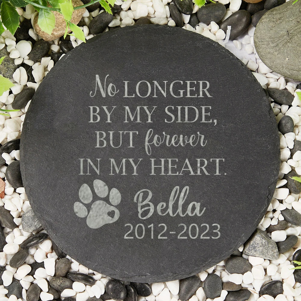 Personalized Pet Memorial Garden Stone – Engraved Slate Stone for Dog Loss, Pet Grave Marker, Garden Path Decor, Bereavement Gift