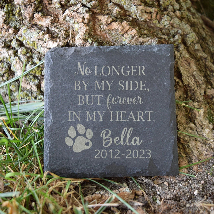 Personalized Pet Memorial Garden Stone – Engraved Slate Stone for Dog Loss, Pet Grave Marker, Garden Path Decor, Bereavement Gift