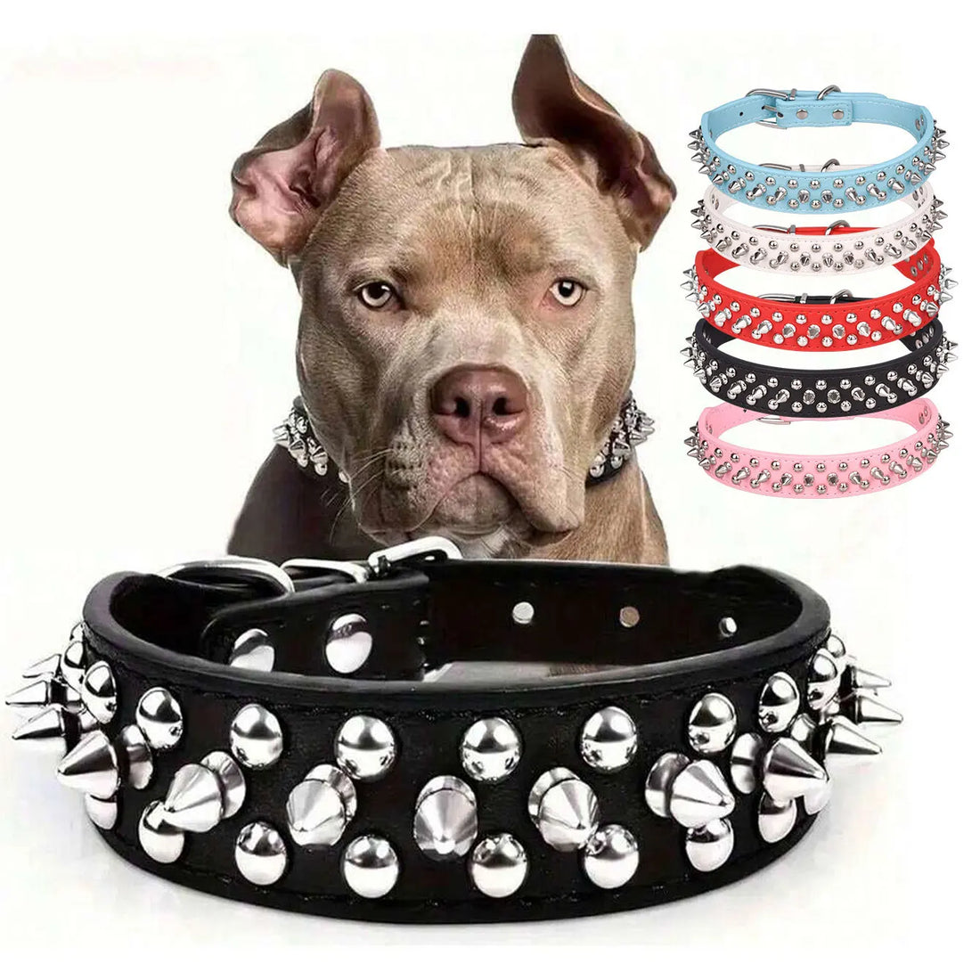 Dog Adjustable Rivet Collar