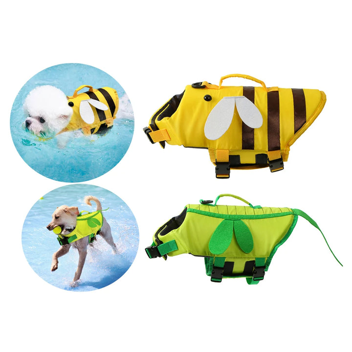 Cute Bee & Dragonfly Dog Life Jacket – Waterproof Safety Vest for Cats & Small Dogs