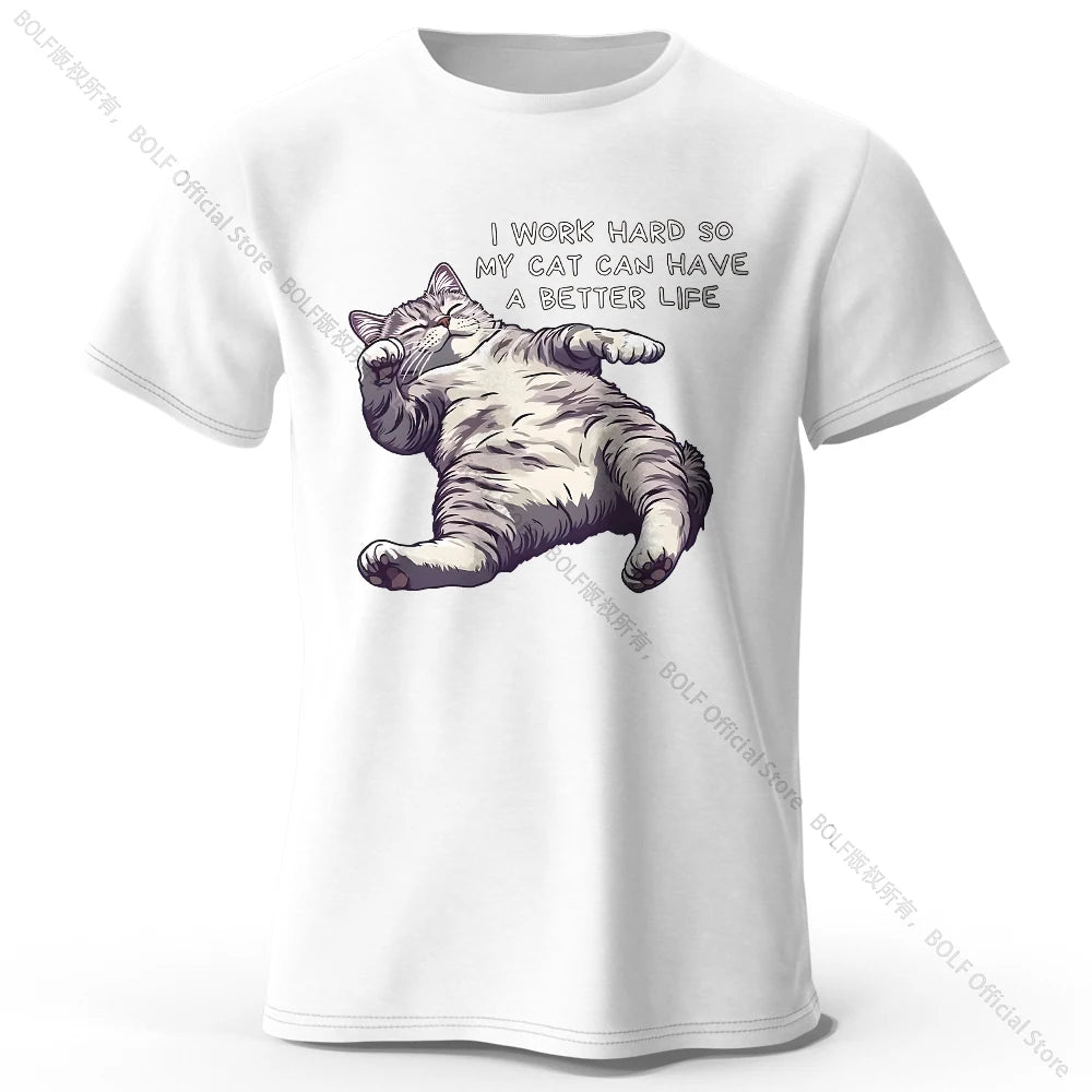 Kawaii Cat Lover T-Shirt – Soft Cotton Unisex Tee with Cute Anime-Inspired Design