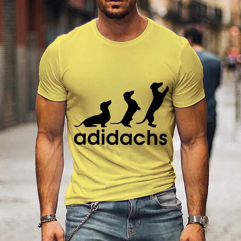 Dachshund Dog Lover T-Shirt – Unisex Graphic Tee for Men & Women | Harajuku Style Casual Oversized Shirt (M–5XL)