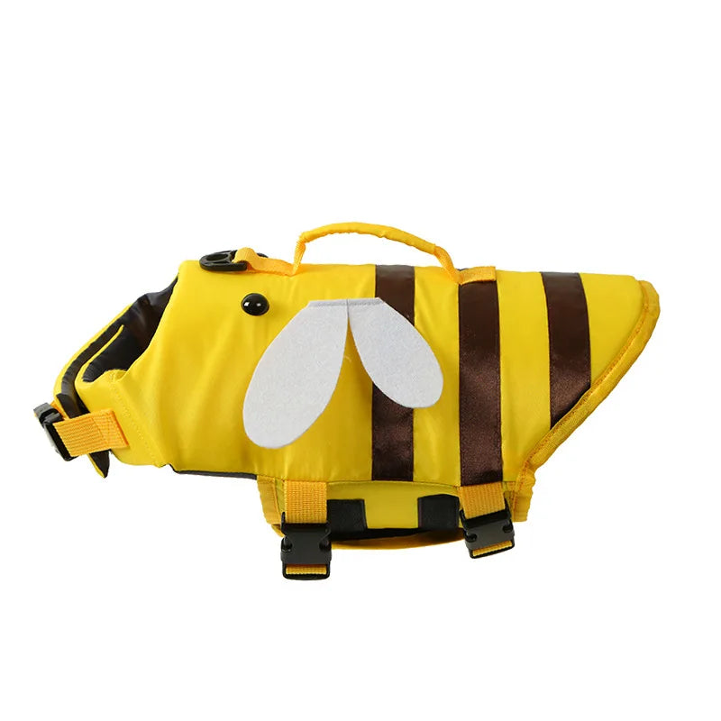 Cute Bee & Dragonfly Dog Life Jacket – Waterproof Safety Vest for Cats & Small Dogs