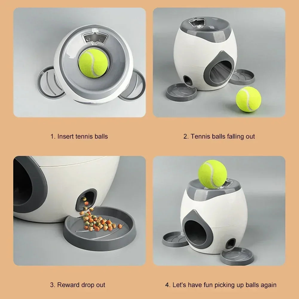 Interactive Tennis Ball Dog Feeder – Fun Reward Game & Snack Dispenser | Training Tool for Dogs & Cats
