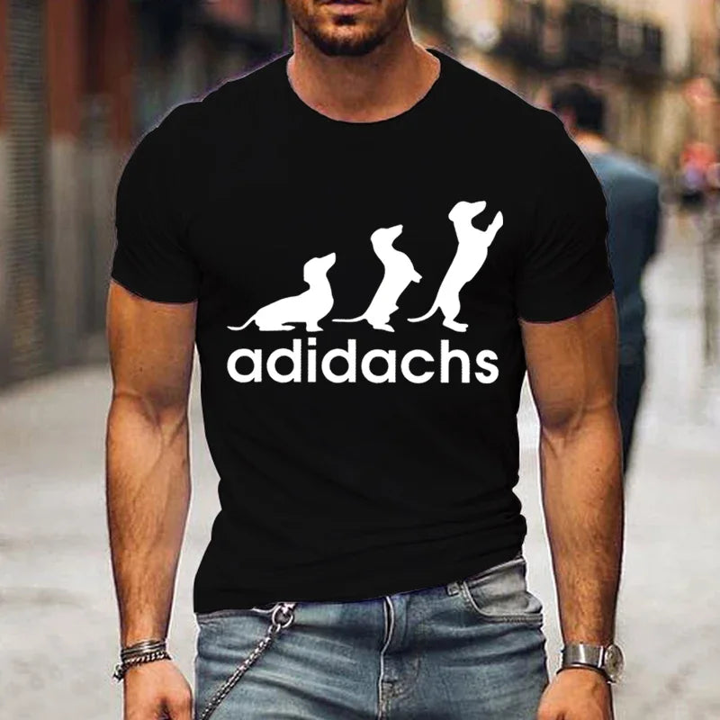 Dachshund Dog Lover T-Shirt – Unisex Graphic Tee for Men & Women | Harajuku Style Casual Oversized Shirt (M–5XL)