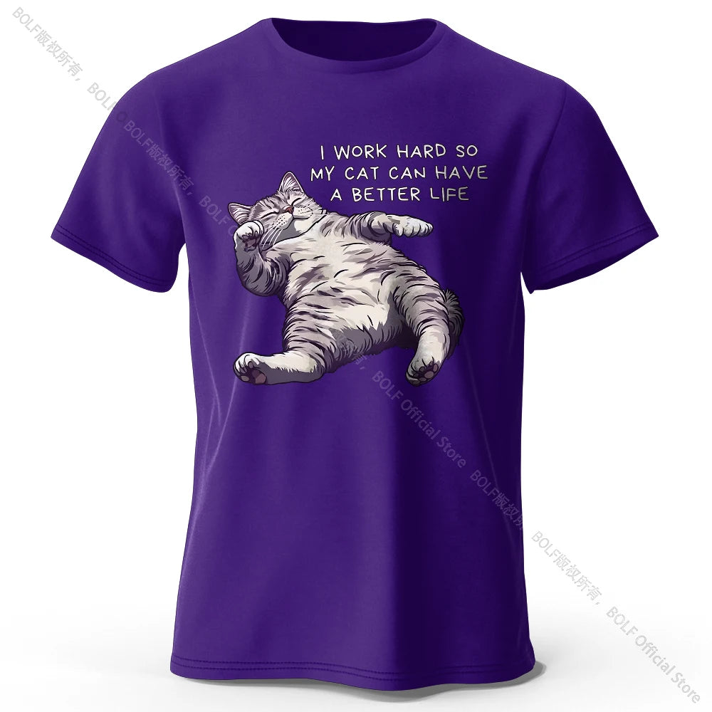 Kawaii Cat Lover T-Shirt – Soft Cotton Unisex Tee with Cute Anime-Inspired Design