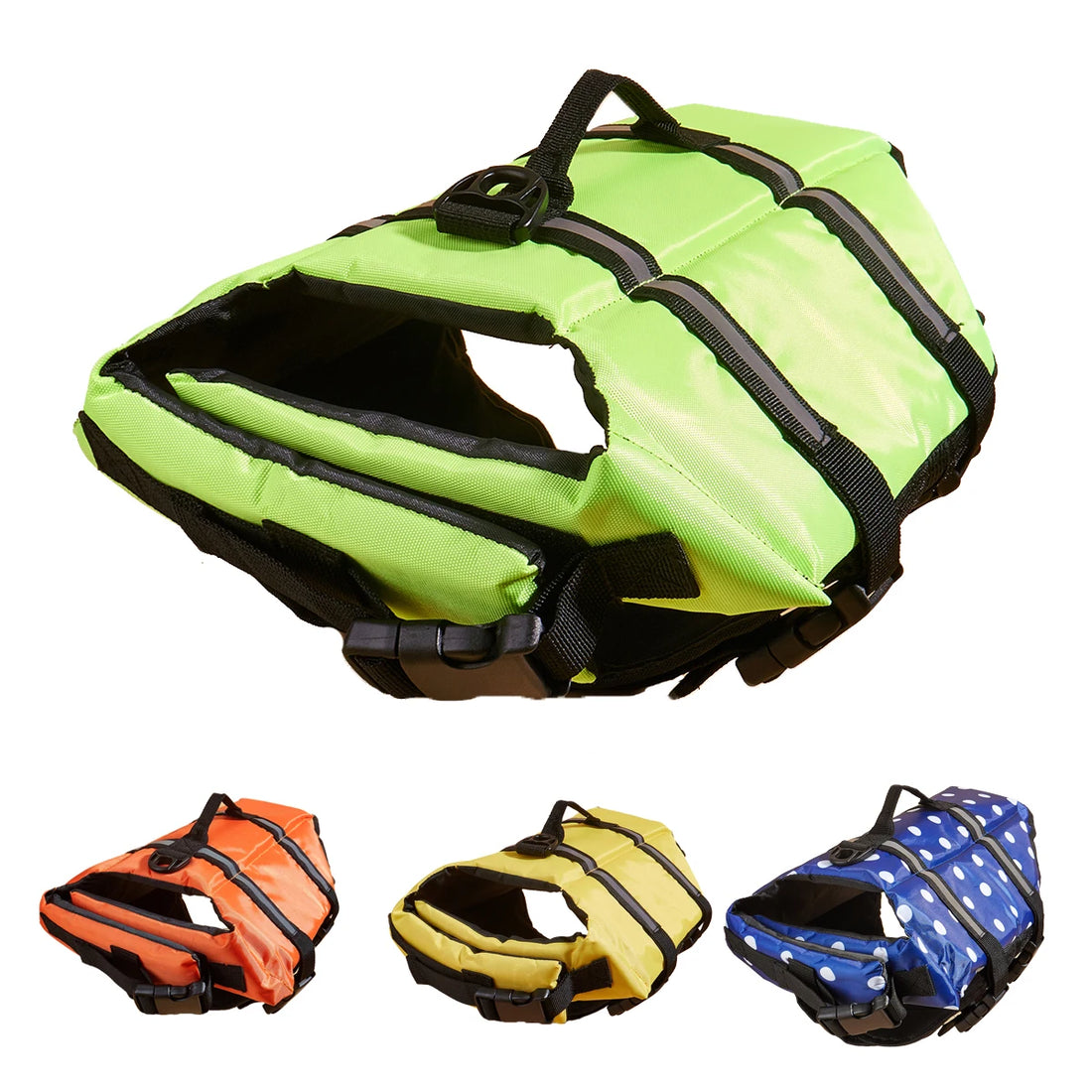 Reflective Adjustable Dog Life Jacket – High-Buoyancy Safety Vest for Large Dogs