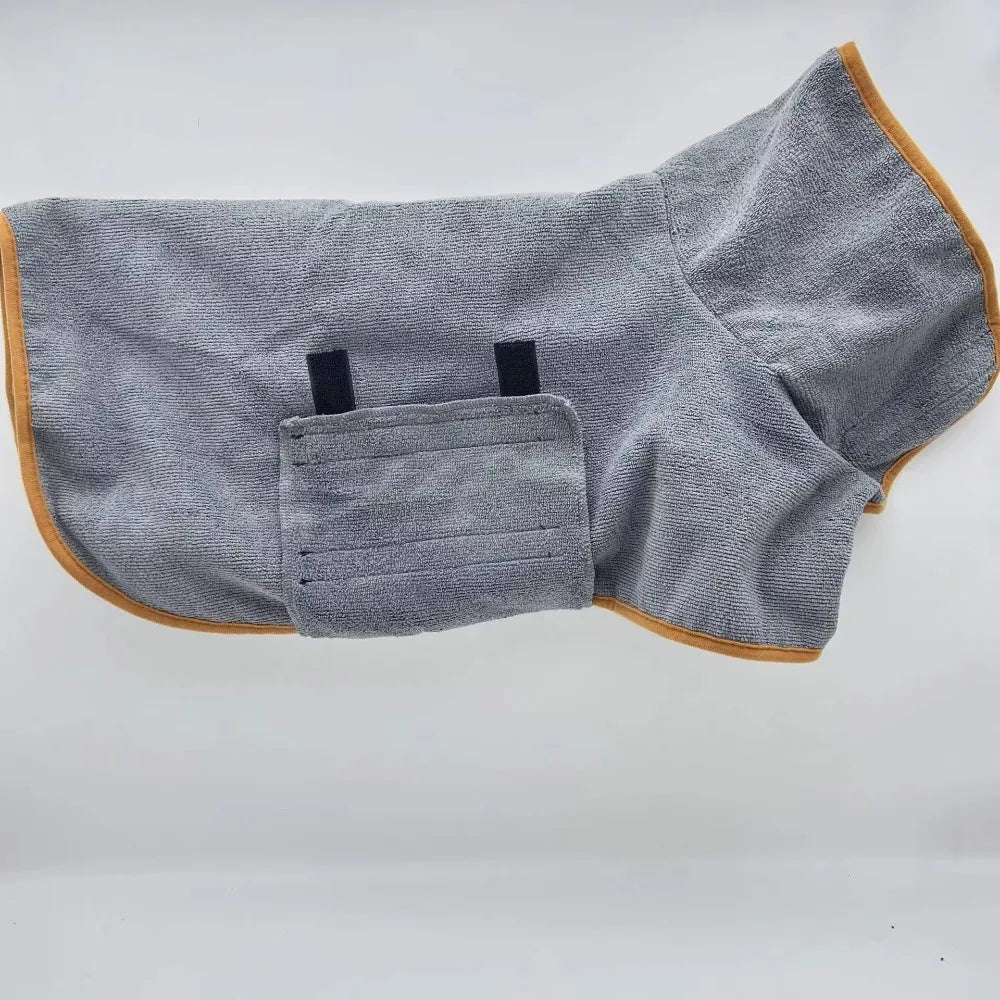 Absorbent Dog Bathrobe – Quick-Drying Pet Towel Wrap for Full-Body Drying