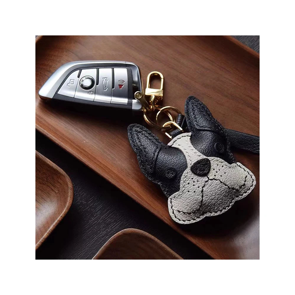 Leather Doggy Keychain Charm – Cute Puppy Dog Lover Gift | Doggie Bag Charm & Accessory for Pet Parents