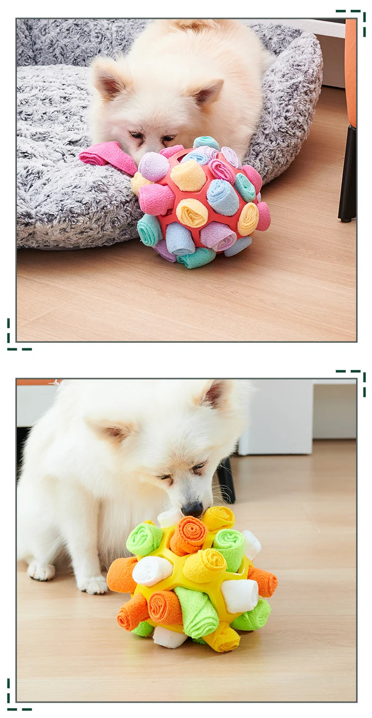 Sniffing Puzzle Toy for Dogs & Cats – Interactive Training Feeder with Hidden Treat Compartments