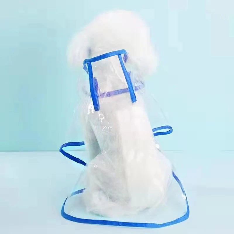 Transparent Hooded Dog Raincoat – Lightweight Waterproof Puppy Rain Poncho