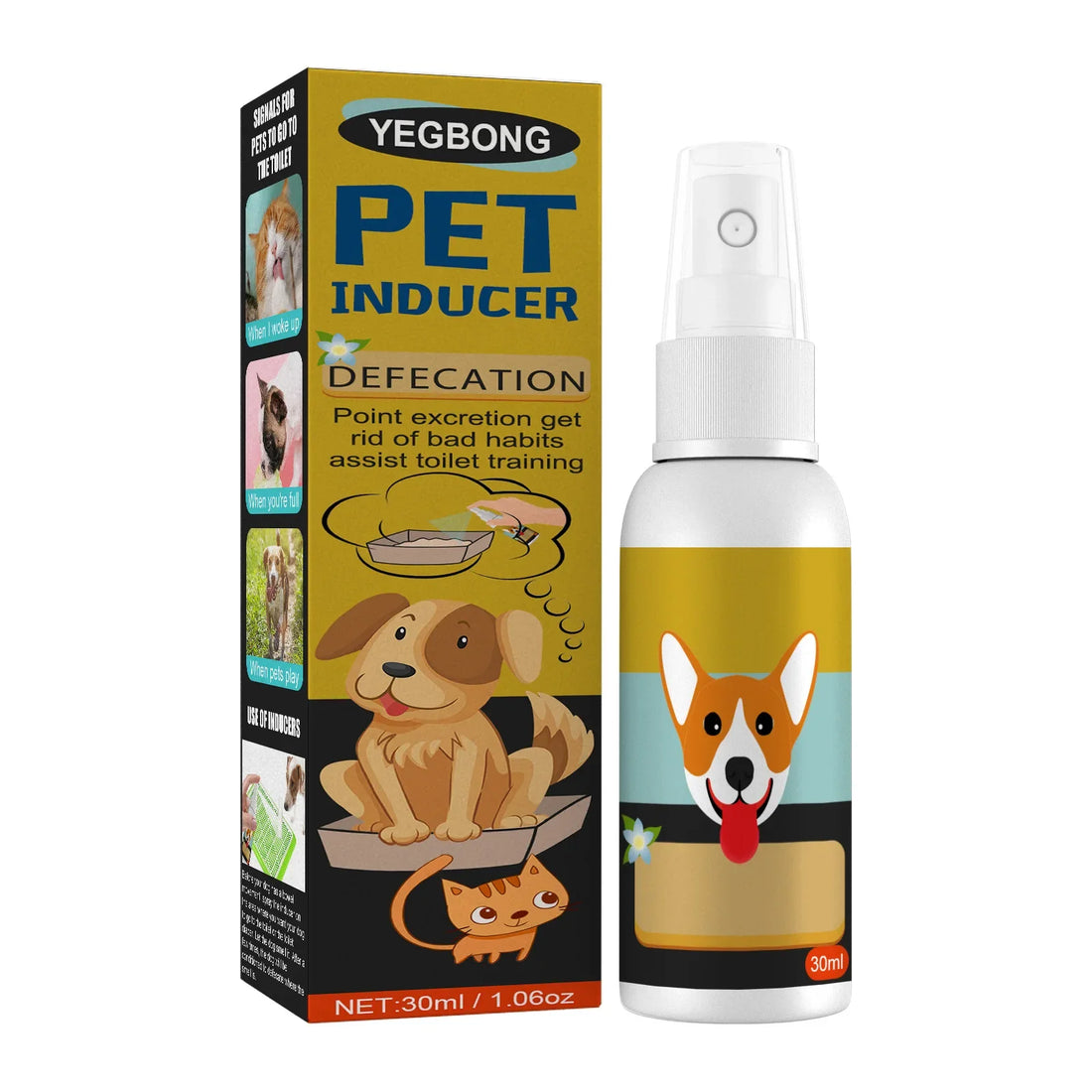 Pet Potty Training Spray for Dogs & Cats – 30ml Toilet Training Aid for Puppies, Kittens, Indoor & Outdoor Use – Urine & Poop Location Attractant – Defecation Inducer