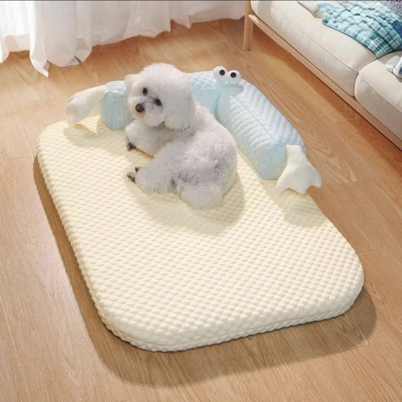 Cooling Pet Bed – Breathable, Moisture-Absorbing Dog & Cat Bed | Soft, Washable Summer Sleeping Mat for Pets