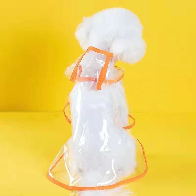 Transparent Hooded Dog Raincoat – Lightweight Waterproof Puppy Rain Poncho