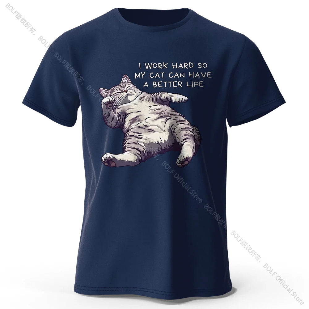 Kawaii Cat Lover T-Shirt – Soft Cotton Unisex Tee with Cute Anime-Inspired Design