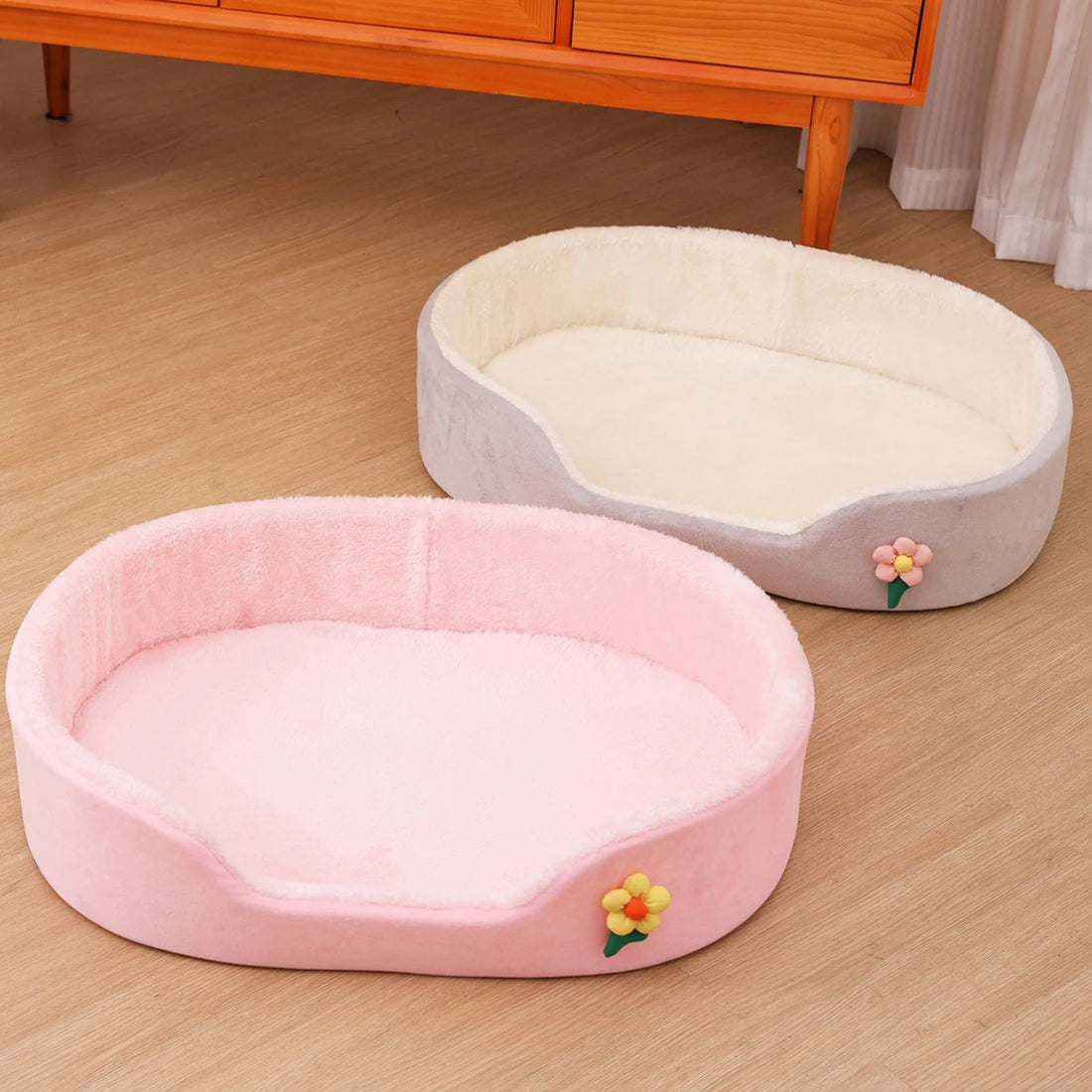Dog Bed for Small Dogs & Cats – Cozy Fence-Shaped Pet Bed | Breathable, Washable, Anti-Slip Design