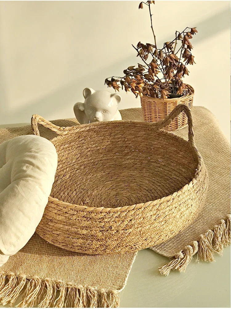 Four Seasons Handmade Woven Cat Nest – 100% Cotton with Washable Pad